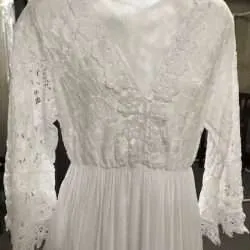 Alternative view of Boho Long Lace Dress White