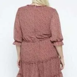 Alternative view of Print Ruffle Mini Dress