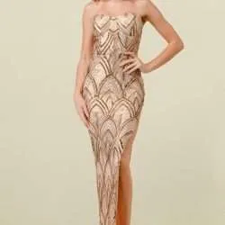 Gold Sequin Gown