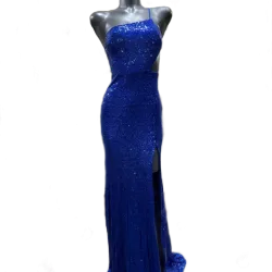 Royal Blue Sequin Gown
