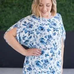 Alternative view of Flowy Blue Floral Shirt