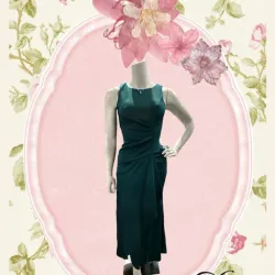 Alex Evenings Sleeveless Emerald Gown